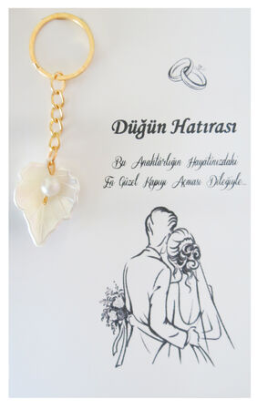 ANAHTARLIK KARTLI YAPRAK İNCİLİ SEDEFLİ PK:25