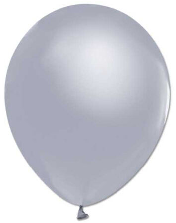 BALON METALİK DÜZ 12 İNC GÜMÜŞ PK:100 KL:50