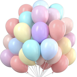 ACARSÜS, ACAR SÜS, Acar Süs - BALON DÜZ 12 İNC (MAKARON) KARIŞIK PK:100-KL:50