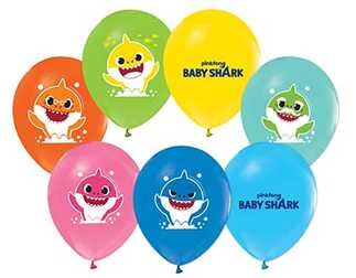 ACARSÜS, ACAR SÜS, Acar Süs - BABY SHARK BALON PASTEL RENKLER PK:100 KL:50