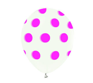 BALON PEMBE PUANTİYELİ ŞEFFAF PK:100 KL:50