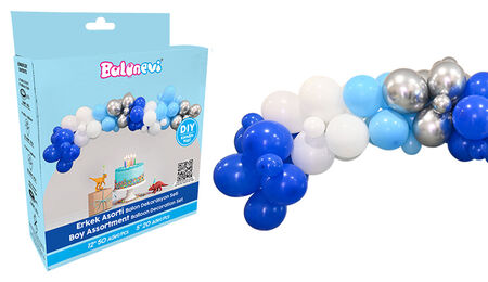 BALON DEKORANSYONU 3 LÜ SET MAVİ SET:70 KL:6