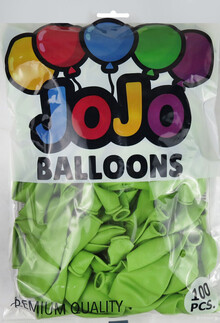 BALON DÜZ 12 İNC (JOJO BALLOONS) AÇIK YEŞİL PK:100 - Thumbnail