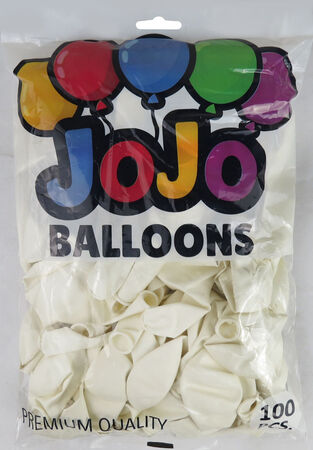 BALON DÜZ 12 İNC (JOJO BALLOONS) BEYAZ PK:100