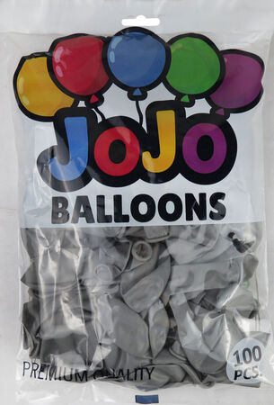 BALON DÜZ 12 İNC (JOJO BALLOONS) GRİ PK:100 KL:40