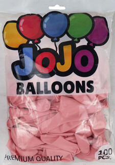 BALON DÜZ 12 İNC (JOJO BALLOONS) MAKARON PEMBE - Thumbnail