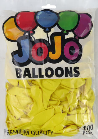 BALON DÜZ 12 İNC (JOJO BALLOONS) SARI PK:100 KL:40
