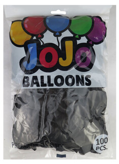 BALON DÜZ 12 İNC (JOJO BALLOONS) SİYAH PK:100 - Thumbnail