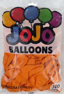 BALON DÜZ 12 İNC (JOJO BALLOONS) TURUNCU PK:100 - Thumbnail