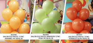 BALON DÜZ 12 İNC PASTEL KARAMEL PK:100 KL:50 - Thumbnail