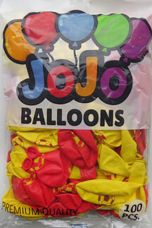 BALON FUTBOL BASKILI SARI KIRMIZI PK:100 KL:40 - Thumbnail