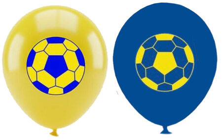 BALON FUTBOL BASKILI SARI LACİVERT PK:100 KL:40