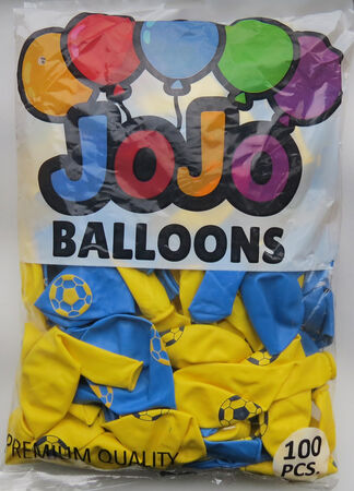 BALON FUTBOL BASKILI SARI LACİVERT PK:100 KL:40