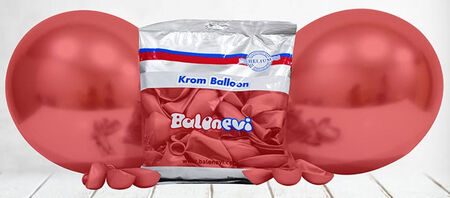 BALON KROM PARLAK 10 İNC KIRMIZI PK:50 KL:35