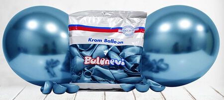 BALON KROM PARLAK 10 İNC MAVİ PK:50 KL:35