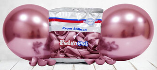 BALON KROM PARLAK 10 İNC PEMBE PK:50 KL:35 - Thumbnail