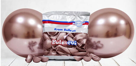 BALON KROM PARLAK 10 İNC ROSE GOLD PK:50 KL:35