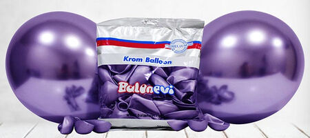 BALON KROM PARLAK 10 İNC VİOLET MOR PK:50 KL:35