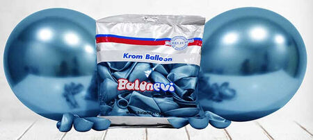 BALON KROM PARLAK 5 İNC MAVİ PK:100 KL:36