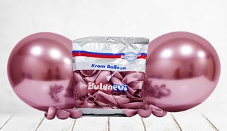 BALON KROM PARLAK 6 İNC PEMBE PK:50 KL:40 - Thumbnail