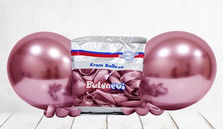 BALON KROM PARLAK 6 İNC PEMBE PK:50 KL:40