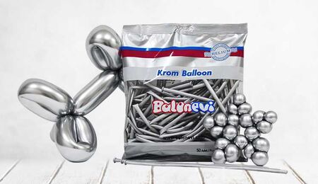 BALON KROM PARLAK SOSİS GÜMÜŞ PK:50 KL:40