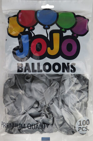 BALON METALİK 12 İNC (JOJO BALLOONS) GÜMÜŞ PK:100