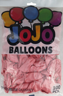 BALON METALİK 12 İNC (JOJO BALLOONS) PEMBE PK:100 - Thumbnail
