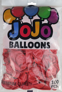 BALON METALİK 12 İNC (JOJO BALLOONS)KIRMIZI PK:100 - Thumbnail