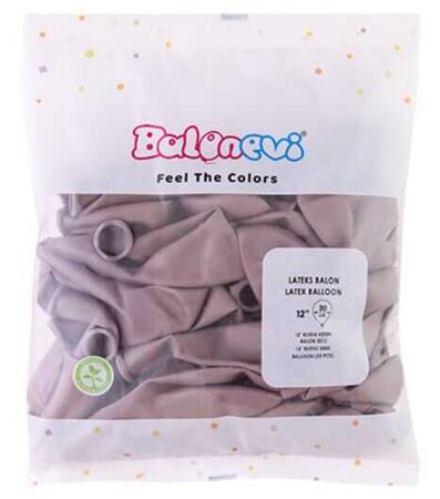 BALON RUSTİK DÜZ 12 İNC KETEN RENGİ PK:50