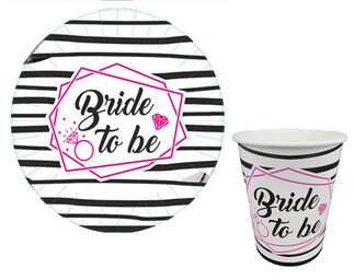 BARDAK KARTON BRIDE TO BE 8 OZ PK:8 - Thumbnail