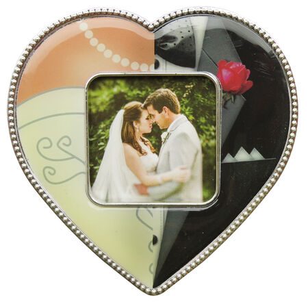 ÇERÇEVE GELİN DAMAT KALPLİ MAGNET PK:10-KL:500