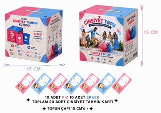 ACARSÜS, ACAR SÜS, Acar Süs - CİNSİYET TAHMİN TOPU VE KUTUSU MAVİ PK:1 SET