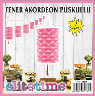 ELITETIME, ACARSÜS, ACAR SÜS, Acar Süs - FENER AKORDİYON PÜSKÜLLÜ PEMBE PK:1 KL:200