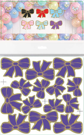 FİYONK DEKORATİF SÜS VARAKLI MOR SET:42 ADET