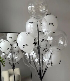 ELITETIME, ACARSÜS, ACAR SÜS, Acar Süs - FİYONK ORGANZE BALON SÜSÜ BALON YAPIŞKANI SET SİYAH PK:100
