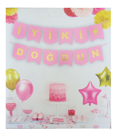 FLAMA İYİKİ DOĞDUN SET PEMBE PK:1-KL:300