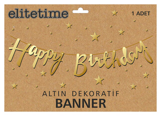 ACARSÜS, ACAR SÜS, Acar Süs - FLAMA HAPPY BRITHDAY METALİZE ALTIN PK:1 KL:300