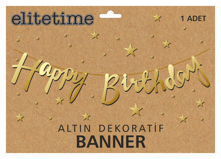 FLAMA HAPPY BRITHDAY METALİZE ALTIN PK:1 KL:300