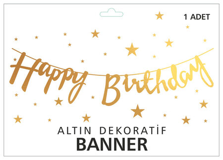 FLAMA HAPPY BRITHDAY METALİZE ALTIN PK:1 KL:300