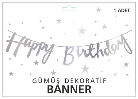 FLAMA HAPPY BRITHDAY METALİZE GÜMÜŞ PK:1 KL:300