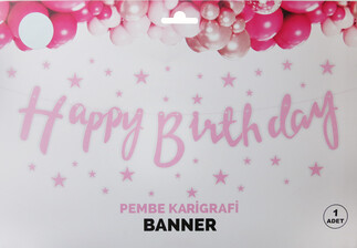 ACARSÜS, ACAR SÜS, Acar Süs - FLAMA HAPPY BRITHDAY PEMBE PK:1 KL:300