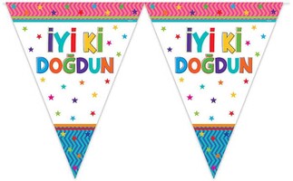 ACARSÜS, ACAR SÜS, Acar Süs - FLAMA ÜÇGEN BAYRAK İYİKİ DOĞDUN FUNSTAR PK:1 SET 