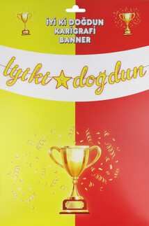 FLAMA KALİGRAFİ YAZI İYİKİ DOĞDUN FUTBOL PK:1 - Thumbnail