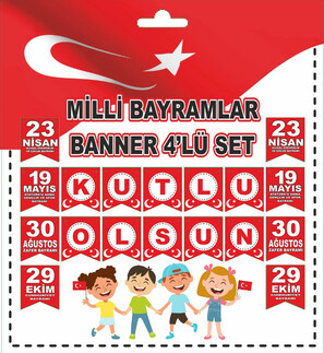 ACARSÜS, ACAR SÜS, Acar Süs - FLAMA BAYRAK MİLLİ BAYRAMLAR SETİ PK:1 KL:400