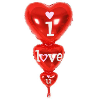 ELITETIME, ACARSÜS, ACAR SÜS, Acar Süs - FOLYO BALON 3LÜ KALP I LOVE YOU 45X86 CM PK:1