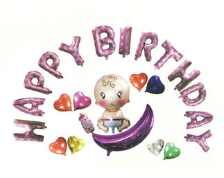 ELITETIME, ACARSÜS, ACAR SÜS, Acar Süs - FOLYO BALON HAPPY BIRTHDAY PEMBE PK:1 SET- KL:120