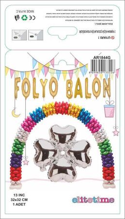 FOLYO BALON KALP ÇİÇEKİ GÜMÜŞ 13 INC PK:1 KL:400