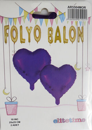 FOLYO BALON KALPLİ MOR 10 INC PK:2 KL:1000