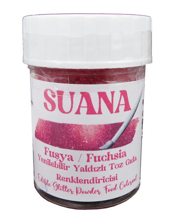 GIDA BOYASI YENİLEBİLİR SİMLİ YALDIZLI FUŞYA 5 GR